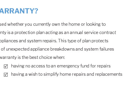 home warranty pre existing condition